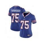 Women Nike Buffalo Bills #75 Eddie Yarbrough Royal Blue Team Color Vapor Untouchable Limited Player NFL Jersey