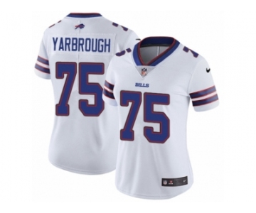 Women Nike Buffalo Bills #75 Eddie Yarbrough White Vapor Untouchable Limited Player NFL Jersey