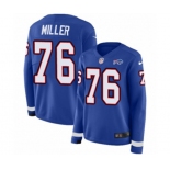 Women Nike Buffalo Bills #76 John Miller Limited Royal Blue Therma Long Sleeve NFL Jersey