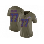 Women Nike Buffalo Bills #77 Cordy Glenn Limited Olive 2017 Salute to Service NFL Jersey