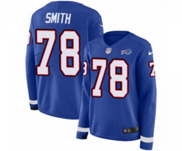 Women Nike Buffalo Bills #78 Bruce Smith Limited Royal Blue Therma Long Sleeve NFL Jersey