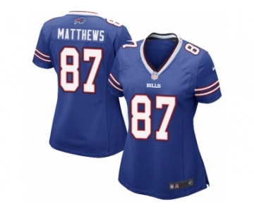 Women Nike Buffalo Bills #87 Jordan Matthews Game Royal Blue Team Color NFL Jersey
