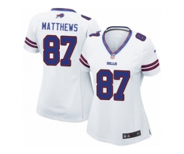 Women Nike Buffalo Bills #87 Jordan Matthews Game White NFL Jersey