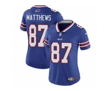 Women Nike Buffalo Bills #87 Jordan Matthews Royal Blue Team Color Vapor Untouchable Limited Player NFL Jersey