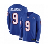 Women Nike Buffalo Bills #9 Corey Bojorquez Limited Royal Blue Therma Long Sleeve NFL Jersey