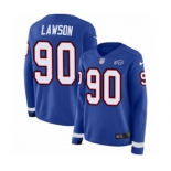 Women Nike Buffalo Bills #90 Shaq Lawson Limited Royal Blue Therma Long Sleeve NFL Jersey