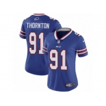 Women Nike Buffalo Bills #91 Cedric Thornton Royal Blue Team Color Vapor Untouchable Limited Player NFL Jersey