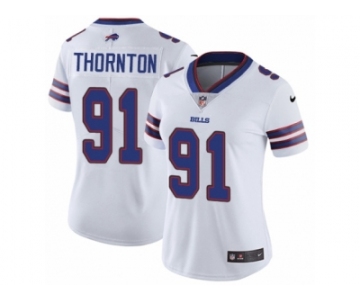 Women Nike Buffalo Bills #91 Cedric Thornton White Vapor Untouchable Limited Player NFL Jersey