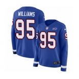 Women Nike Buffalo Bills #95 Kyle Williams Limited Royal Blue Therma Long Sleeve NFL Jersey