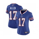 Women's Bills #17 Josh Allen Blue Vapor Untouchable Limited Stitched NFL Jersey