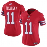 Women's Buffalo Bills #11 Mitch Trubisky Red Vapor Stitched Football Jersey