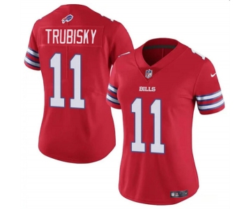 Women's Buffalo Bills #11 Mitch Trubisky Red Vapor Stitched Football Jersey