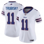 Women's Buffalo Bills #11 Mitch Trubisky White Vapor Stitched Football Jersey