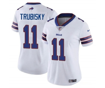 Women's Buffalo Bills #11 Mitch Trubisky White Vapor Stitched Football Jersey