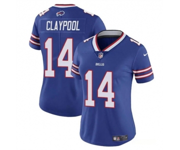 Women's Buffalo Bills #14 Chase Claypool Blue Vapor Football Stitched Jersey