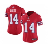 Women's Buffalo Bills #14 Stefon Diggs Red Vapor Untouchable Stitched NFL Nike Limited Jersey