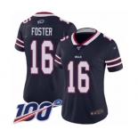 Women's Buffalo Bills #16 Robert Foster Limited Navy Blue Inverted Legend 100th Season Football Jersey