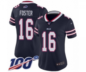 Women's Buffalo Bills #16 Robert Foster Limited Navy Blue Inverted Legend 100th Season Football Jersey