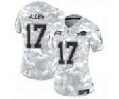 Women's Buffalo Bills #17 Josh Allen 2024 F.U.S.E Arctic Camo Salute To Service Limited Stitched Football Jersey