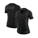 Women's Buffalo Bills #17 Josh Allen Black Salute To Service Limited Stitched NFL Jersey