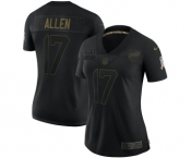 Women's Buffalo Bills #17 Josh Allen Black Salute To Service Limited Stitched NFL Jersey