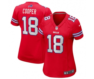 Women's Buffalo Bills #18 Amari Cooper Red Stitched Football Jersey