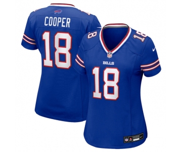 Women's Buffalo Bills #18 Amari Cooper Royal Stitched Football Jersey