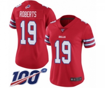 Women's Buffalo Bills #19 Andre Roberts Limited Red Rush Vapor Untouchable 100th Season Football Jersey