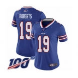 Women's Buffalo Bills #19 Andre Roberts Royal Blue Team Color Vapor Untouchable Limited Player 100th Season Football Jersey