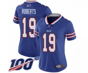 Women's Buffalo Bills #19 Andre Roberts Royal Blue Team Color Vapor Untouchable Limited Player 100th Season Football Jersey