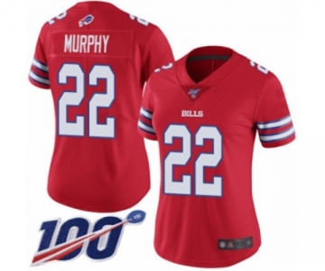 Women's Buffalo Bills #22 Marcus Murphy Limited Red Rush Vapor Untouchable 100th Season Football Jersey