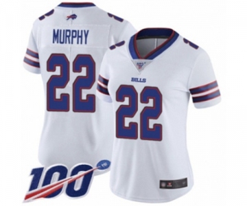 Women's Buffalo Bills #22 Marcus Murphy White Vapor Untouchable Limited Player 100th Season Football Jersey