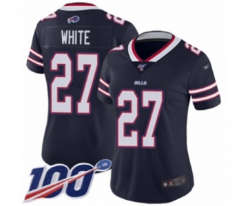 Women's Buffalo Bills #27 Tre'Davious White Limited Navy Blue Inverted Legend 100th Season Football Jersey