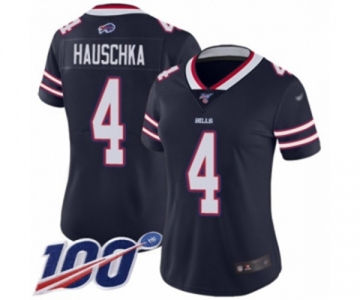 Women's Buffalo Bills #4 Stephen Hauschka Limited Navy Blue Inverted Legend 100th Season Football Jersey