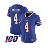 Women's Buffalo Bills #4 Stephen Hauschka Royal Blue Team Color Vapor Untouchable Limited Player 100th Season Football Jersey