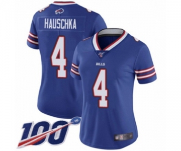 Women's Buffalo Bills #4 Stephen Hauschka Royal Blue Team Color Vapor Untouchable Limited Player 100th Season Football Jersey