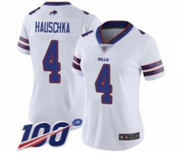 Women's Buffalo Bills #4 Stephen Hauschka White Vapor Untouchable Limited Player 100th Season Football Jersey