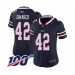 Women's Buffalo Bills #42 Patrick DiMarco Limited Navy Blue Inverted Legend 100th Season Football Jersey