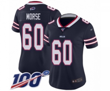 Women's Buffalo Bills #60 Mitch Morse Limited Navy Blue Inverted Legend 100th Season Football Jersey