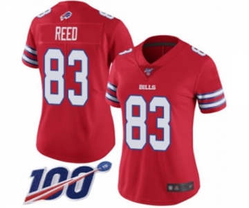 Women's Buffalo Bills #83 Andre Reed Limited Red Rush Vapor Untouchable 100th Season Football Jersey