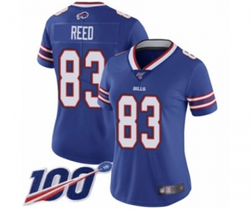 Women's Buffalo Bills #83 Andre Reed Royal Blue Team Color Vapor Untouchable Limited Player 100th Season Football Jersey