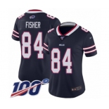 Women's Buffalo Bills #84 Jake Fisher Limited Navy Blue Inverted Legend 100th Season Football Jersey