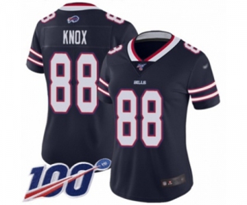 Women's Buffalo Bills #88 Dawson Knox Limited Navy Blue Inverted Legend 100th Season Football Jersey