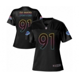 Women's Buffalo Bills #91 Ed Oliver Game Black Fashion Football Jersey