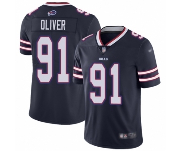 Women's Buffalo Bills #91 Ed Oliver Limited Navy Blue Inverted Legend Football Jersey