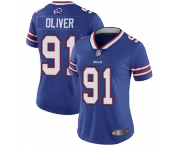 Women's Buffalo Bills #91 Ed Oliver Royal Blue Team Color Vapor Untouchable Elite Player Football Jersey