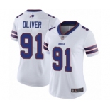 Women's Buffalo Bills #91 Ed Oliver White Vapor Untouchable Limited Player Football Jersey