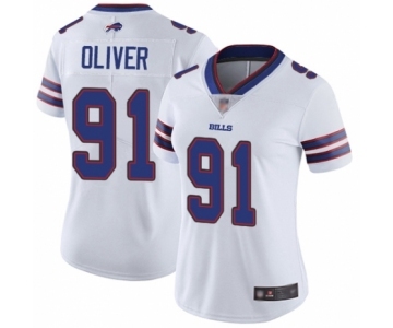 Women's Buffalo Bills #91 Ed Oliver White Vapor Untouchable Limited Player Football Jersey