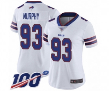 Women's Buffalo Bills #93 Trent Murphy White Vapor Untouchable Limited Player 100th Season Football Jersey