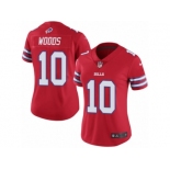 Women's Nike Buffalo Bills #10 Robert Woods Limited Red Rush NFL Jersey